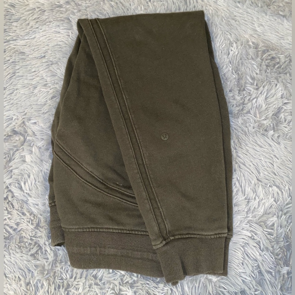 Green Lululemon warm down joggers